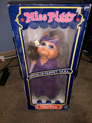 Vintage Collectible Miss Piggy Dress - Up Doll 890 Fisher Price 1981 Year