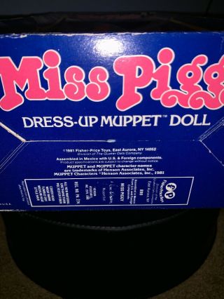 VINTAGE COLLECTIBLE MISS PIGGY DRESS - UP DOLL 890 FISHER PRICE 1981 YEAR 5