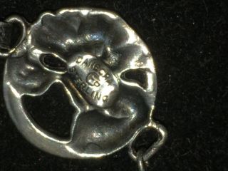 Vintage Sterling Silver Floral Danecraft Bracelet 7 1/4” 2