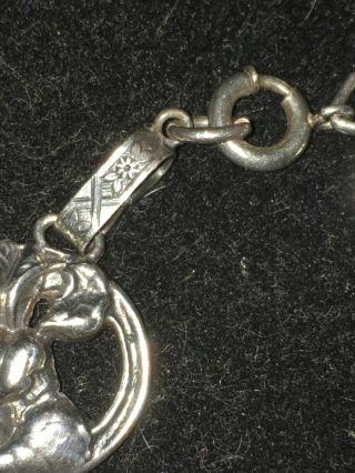 Vintage Sterling Silver Floral Danecraft Bracelet 7 1/4” 4
