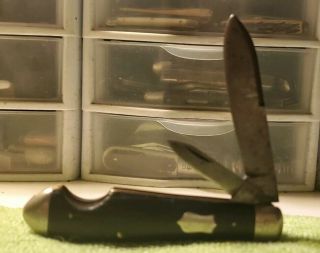 Vintage Cattaraugus Cutlery Little Valley Ebony Easy Open Jack Folding Pkt Knife