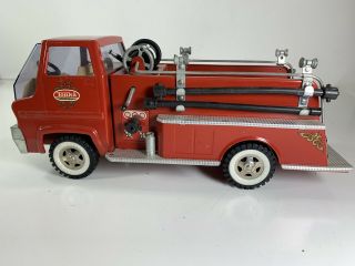 Vintage Tonka Gas Turbine Pressed Steel Fire Truck Engine W/ Ladder & Hoses