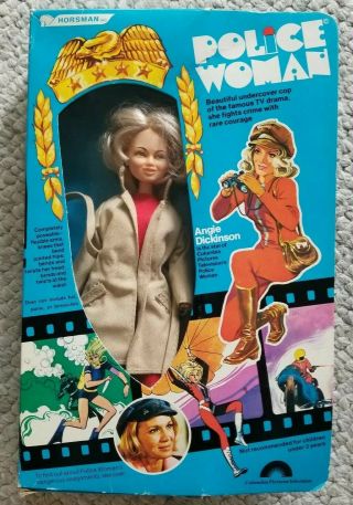 Vintage 1976 Horsman Doll Angie Dickinson Police Woman Action Figure 4 Outfits