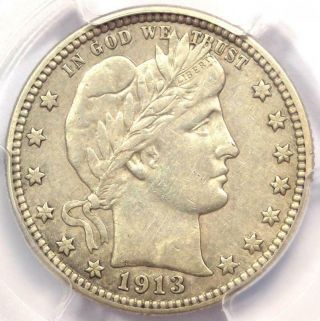 1913 Barber Quarter 25c - Pcgs Xf Details - Rare Date - Certified Coin