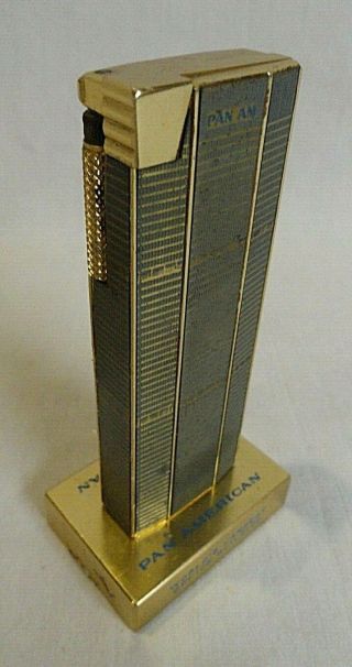 Rare 1950`s Pan Am Headquarters Skyscraper Building Executive Desk Lighter