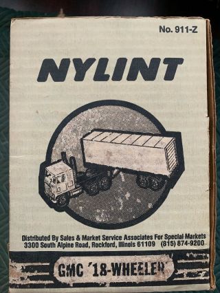 Vintage Nylint Gmc 18 - wheeler Field Fresh 8