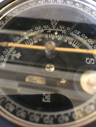 Vintage Keuffel,  Esser Co.  Land Surveyor Survey Compass Orig.  Leather Case KE 5