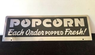 Vintage Advertising Plate For Popperette Popcorn Vending Machine