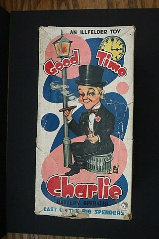 Vintage Battery Operated Good Time Charlie W/orig Box 50 