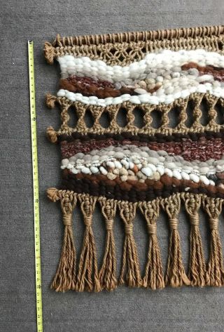 Large Vintage Macrame Retro Bohemian Wall Hanging (3’ x4’) 6