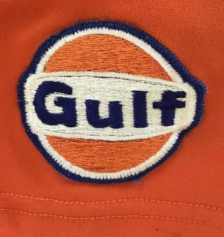 Vintage Gulf Oil Gas Station Nylon Shorts Emblem Patch 3
