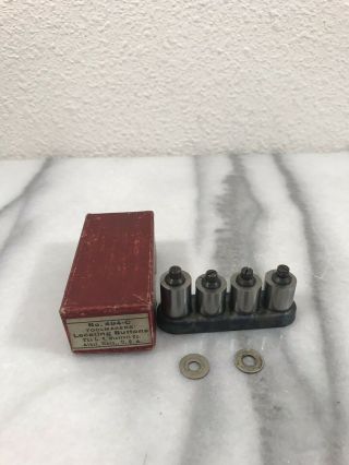 Vintage L S Starrett No 494b Locating Buttons Machinist Tool & Box