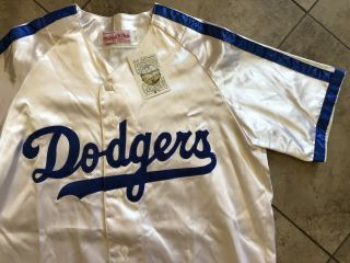 Authentic Mitchell And Ness Brooklyn Dodgers Jackie Robinson Satin Jersey Rare