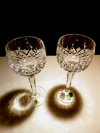 VINTAGE Waterford Crystal LISMORE (1957 -) 2 Wine Hocks 7 3/8 
