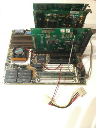 RARE Vintage Retro Intel 486 DX2 66MHz PC OPTi 895 motherboard Trident TVGA9000C 4