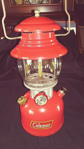 Vintage 200a Coleman Single Mantle 1957 Red Lantern