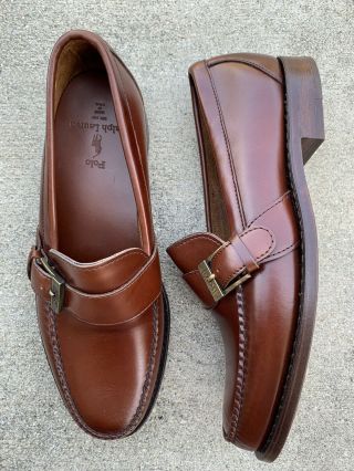 Vintage Men’s Size 10d | Polo Ralph Lauren |saddle Buckle Loafer Hand Crafted