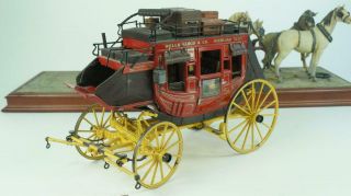 Rare Franklin Precision Models Wells Fargo Stage & Four Horse Team Complete 12