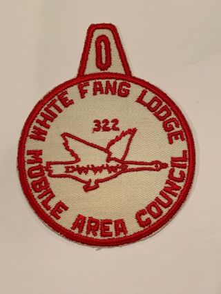 Oa Lodge 322 White Fang 322r1 Rare Round Patch