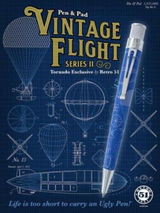 Retro 51 Vintage Flight Ii Rollerball Pen Limited Edition 226/300,