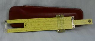 Vintage Pickett N600 - ES Slide Rule Log Log Speed Rule Leather Belt Case 3