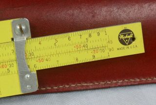 Vintage Pickett N600 - ES Slide Rule Log Log Speed Rule Leather Belt Case 5