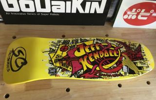 Rare Retro 2015 Santa Cruz Jeff Kendall Graffiti Yellow Limited Ed.  Skateboard