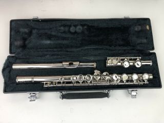 Vintage Yamaha 225nii Nickel Chrome Student Flute With Case