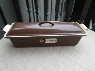 Vintage Le Creuset Brown Terrine 32 Box Cast Iron