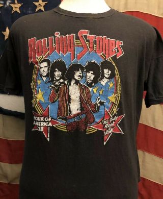 Vintage 70’s Rolling Stones 1978 Its Only Rock N Roll Concert Tour T Shirt L - Xl