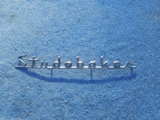 1950s Vintage Chrome Studebaker Chrome Script Emblem