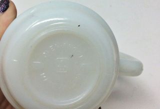 RARE Vintage Fire King Cockatoo Milkglass Mug 5