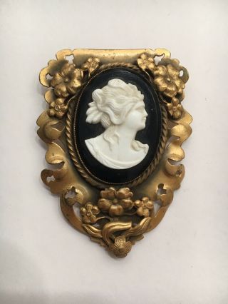 (inv 267) - Gorgeous " Victorian Revival " Cameo Pin