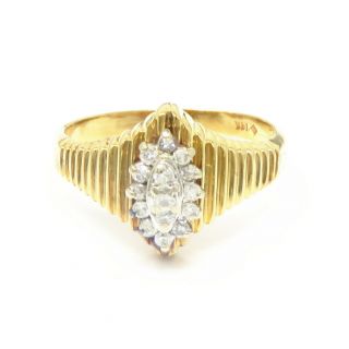 Nyjewel Vintage 14k Yellow Gold 0.  25ct Diamond Ring Size 7