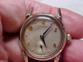 Vintage Mans Hamilton Wristwatch (langdon) Model Gf Case 747 Mw Movement
