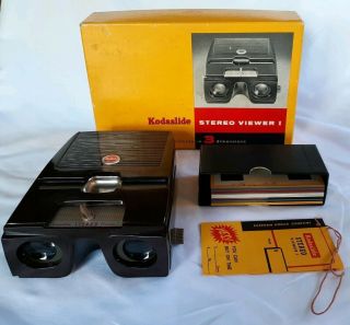 Vintage Kodak 3d Kodaslide Stereo Viewer 1 & 15 Slides
