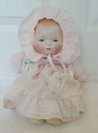 Antique Grace S.  Putnam Bye - Lo - Baby Doll/stamped Body In A Pink Baby Dress (14 ")