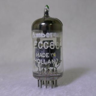 Pinched Waist Amperex Ecc88/6dj8 Tube D - Getter 1957 Holland Rare Strong