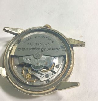 Vintage Girard Perregaux Gyromatic Wristwatch Gold Filled Parts 34mm 8