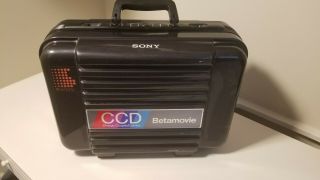 VINTAGE 1985 Sony Betamovie BMC - 550 A/F Camcorder w/case,  charger & 8 batteries 2