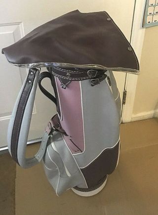 Vintage Ladies Hogan Golf Cart Bag Pink/pastel Rare Color Scheme