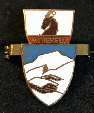 Mittersill Lost Area Vtg Skiing Ski Pin Cannon Mtn Hampshire Travel Souvenir