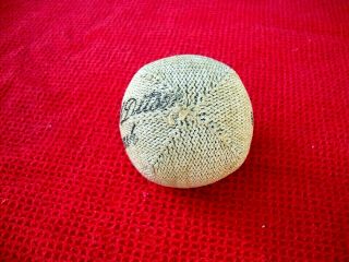 Vintage Wright & Ditson Squash Ball 1890 ' s Hand Stitched Ultra Rare Antique 3