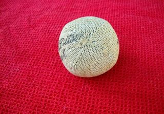 Vintage Wright & Ditson Squash Ball 1890 ' s Hand Stitched Ultra Rare Antique 5