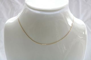 Vintage 14k Yellow Gold Box Link Chain Necklace 17.  75 Inches