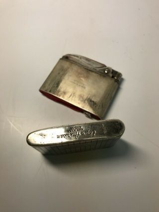 Vintage Ronson Cigarette Lighter W/ Sterling Silver 925 Elgin American Case 8