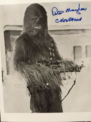 Vintage Star Wars Chewbacca The Wookiee Autographed 8x10 Photo Peter Mayhew