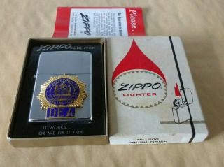 Vintage Boxed Zippo Lighter : City Of York Police Detective : Dea