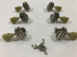 1985 Gibson Deluxe Vintage Green Tulip Tuners Tuning Pegs W/ Hw