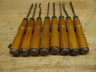 Vintage Germany wood carving chisels SS Co.  LTD. 6